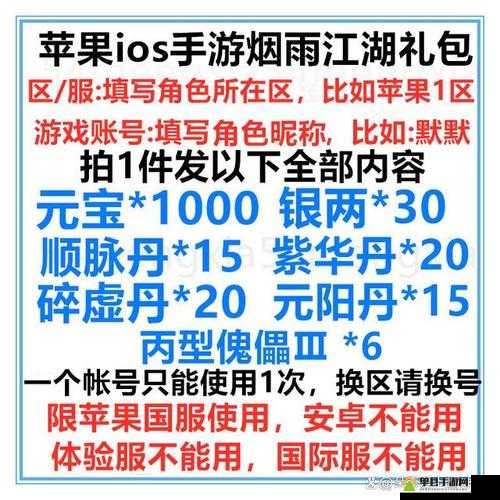 烟雨江湖2021元旦激活码与礼包介绍，资源管理、高效利用与最大化价值