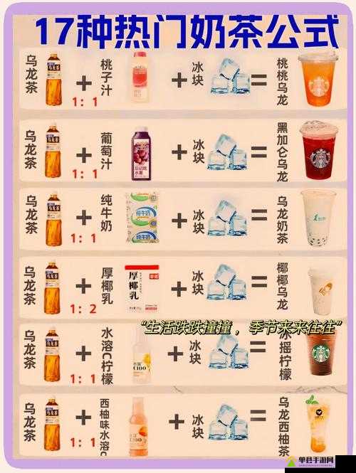网红奶茶店配方揭秘，所有奶茶配方制作攻略